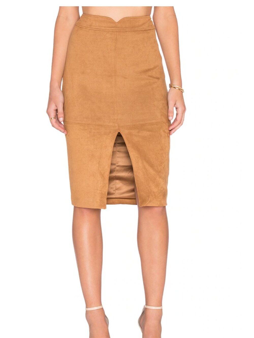 NWT Bardot Sueded Midi Skirt Cinnamon Small